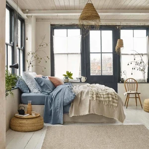 Made From Flax Plant Fibres Fully Biodegradable Bed Sheets Bedsheet Linen Bedding Set European Flax Linen Bedding