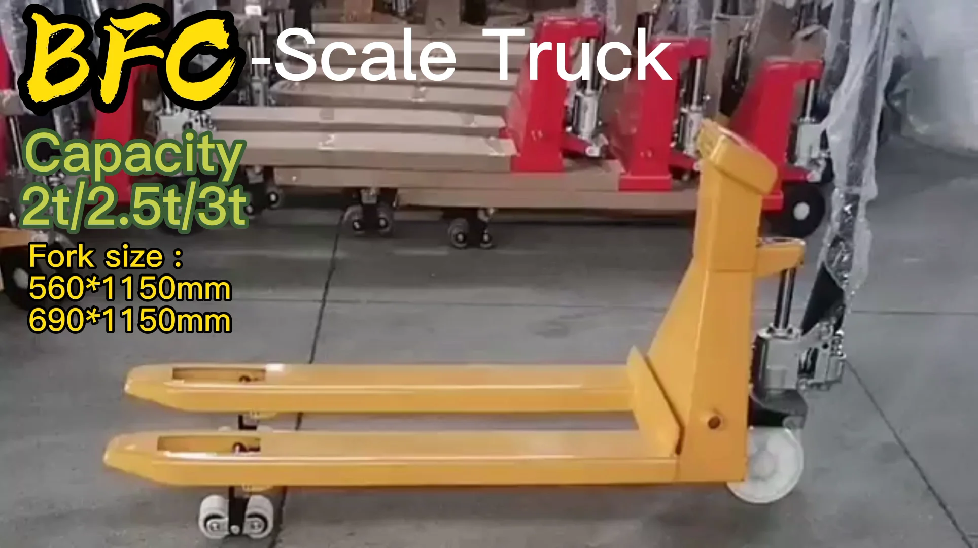 Manual Lift Trolley 2.5 Ton Truck Bfc 2000kg 2500kg 3000kg Scale