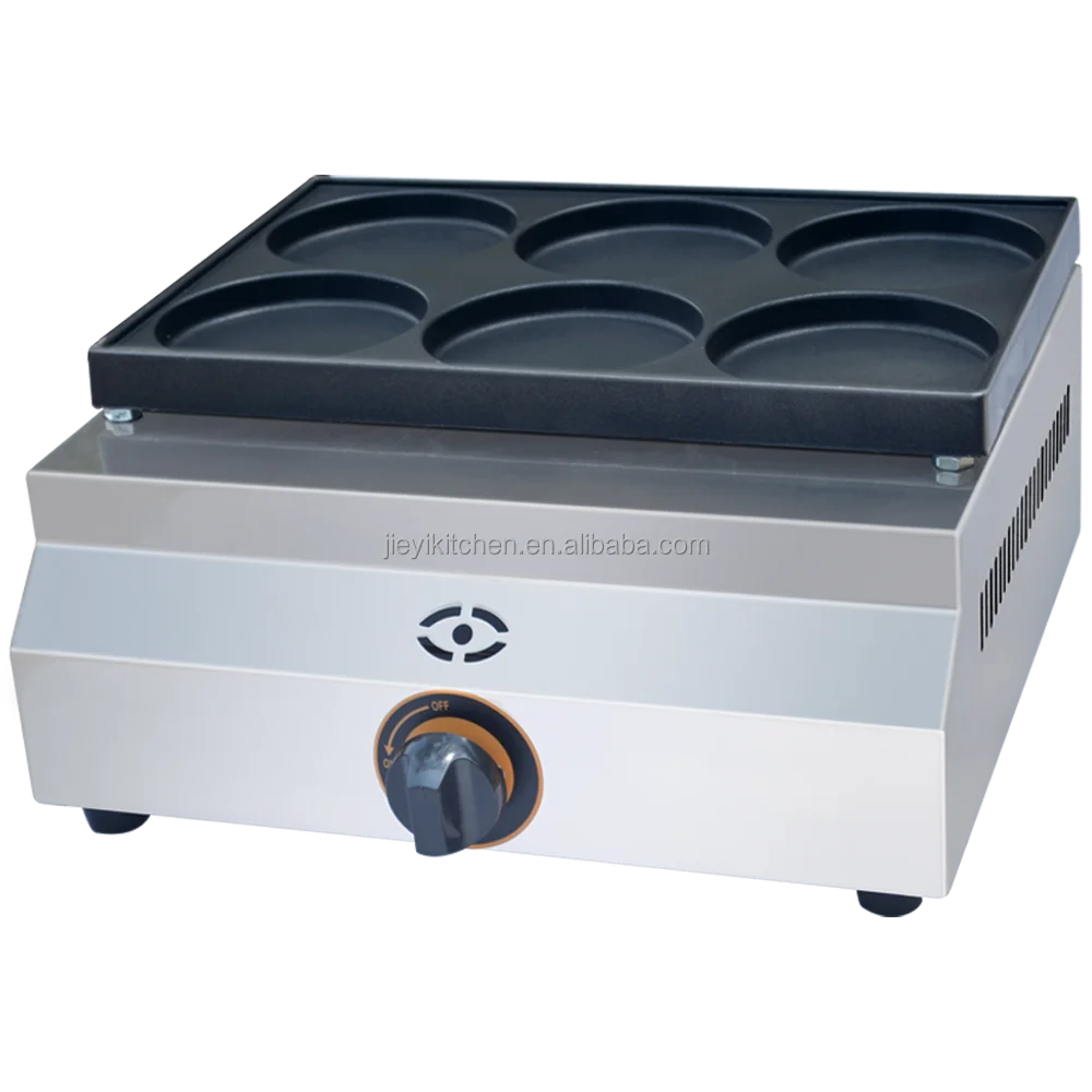 6 Holes Gas Telur Burger Maker Electric Egg Hamburger Machine Pancakes