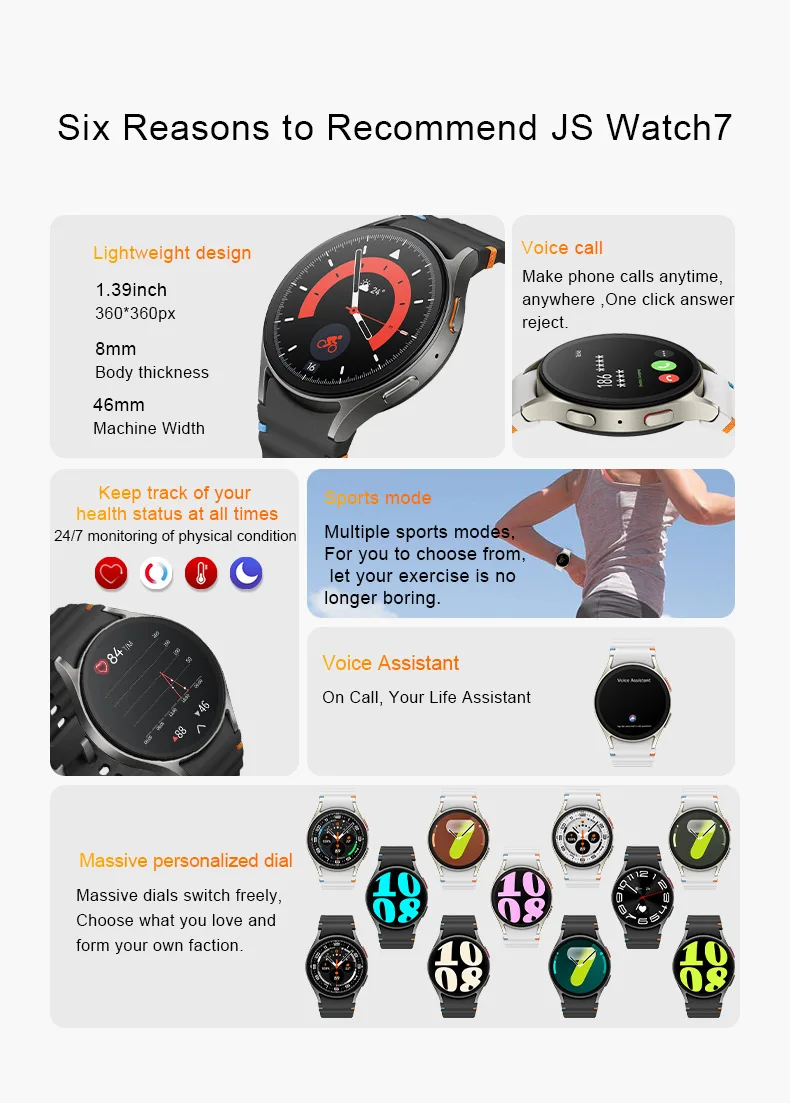 JS Watch 7 Mini Smartwatch