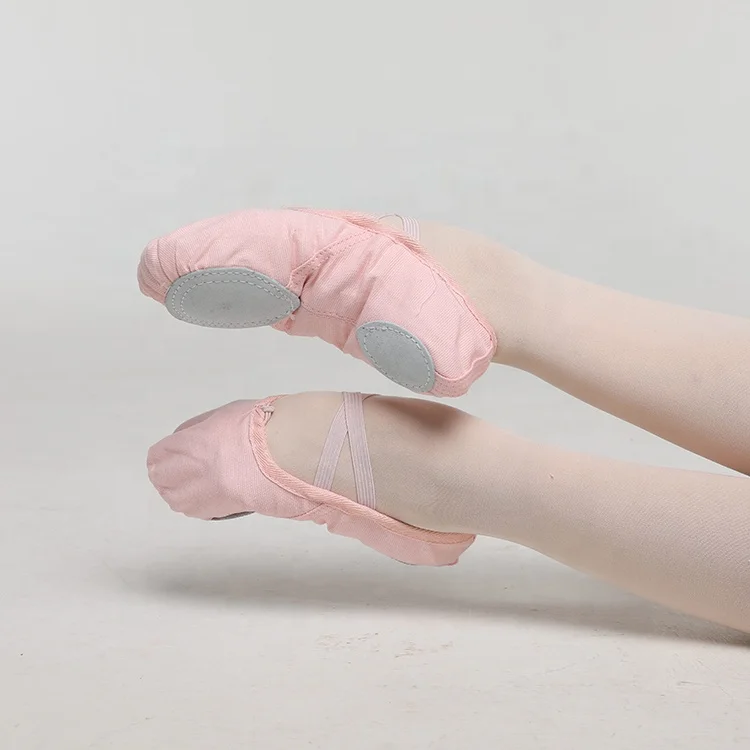 Оптовая продажа парусиновая практика балетная обувь на плоской подошве танцевальная Тапочки для