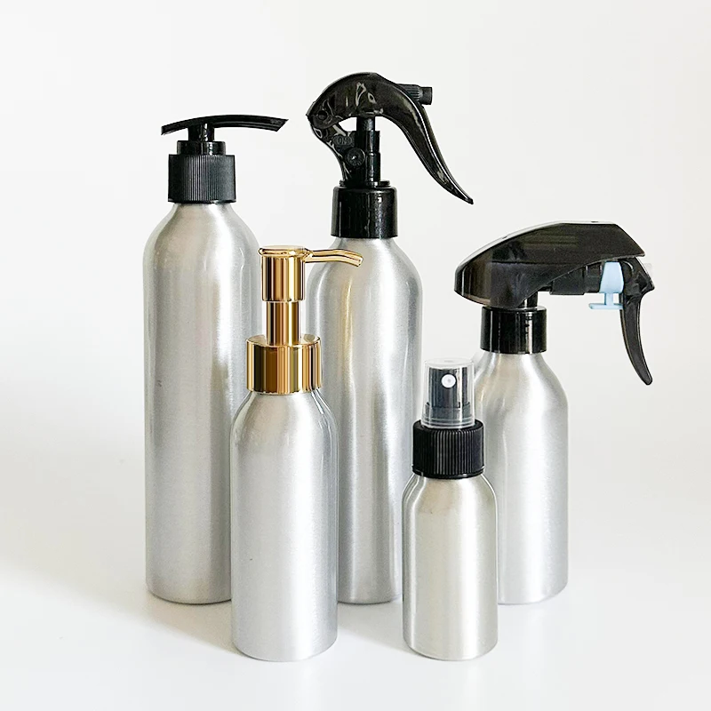 Guangzhou Personalized Empty Soap Bottle with Pump 500 ml Metal Shampoo Conditioner Aluminum Bottle