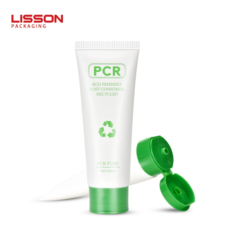 Eco Friendly 100ml Cosmetic Hand Cream Tube Kraft Paper Facial Cleanser Tube Packaging With Custom Printed