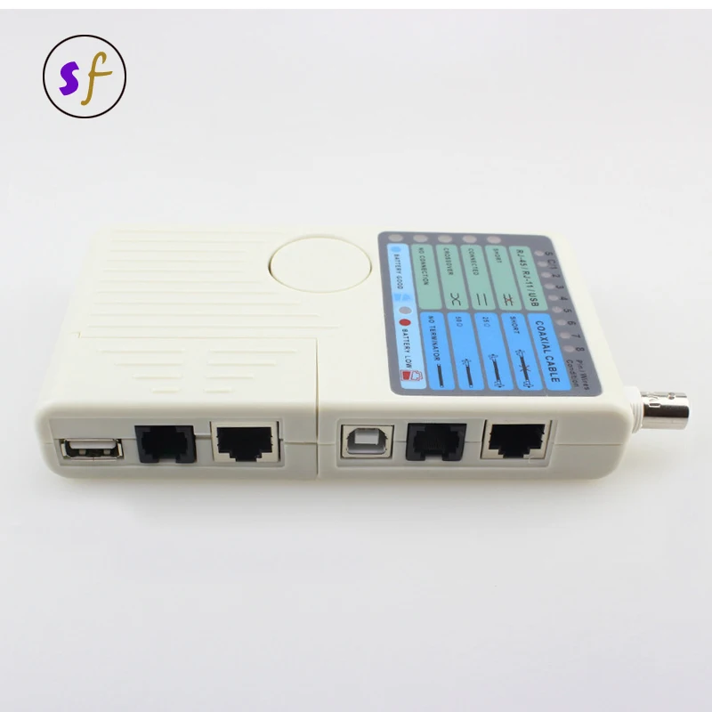 4 в 1, Многофункциональный тестер сетевых и кабельных кабелей RJ45/RJ11/USB/BNC