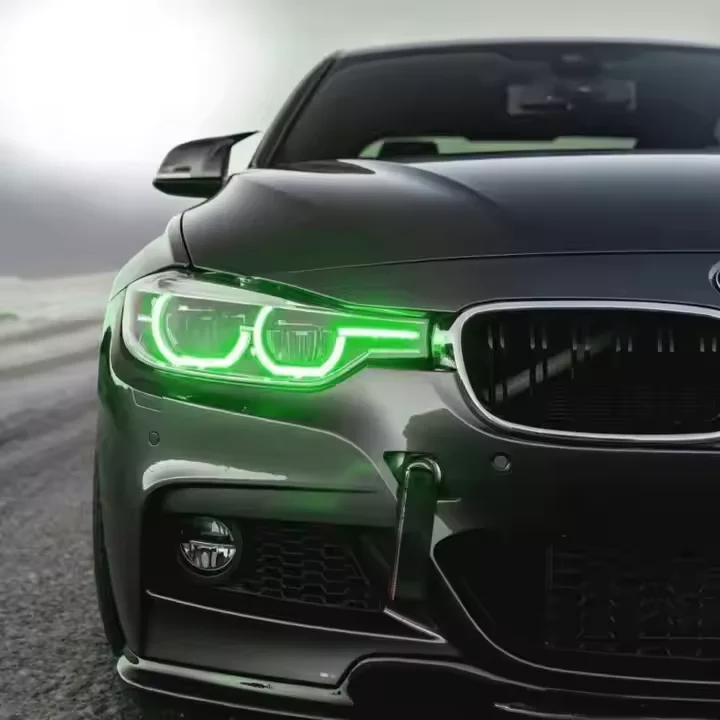 SJC Auto for BMW 3 Series F30 DRL RGB Module 2016-2019 Colorful Module Angel Eyes APP Control Daytime Running Light LCI LED ONLY