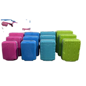 2023 NEW ARRIVAL12PCS  SKD CKD SEMI FINISHED ABS LUGGAGE CUSTOM LOGO HARD SHELL TROLLEY BAG