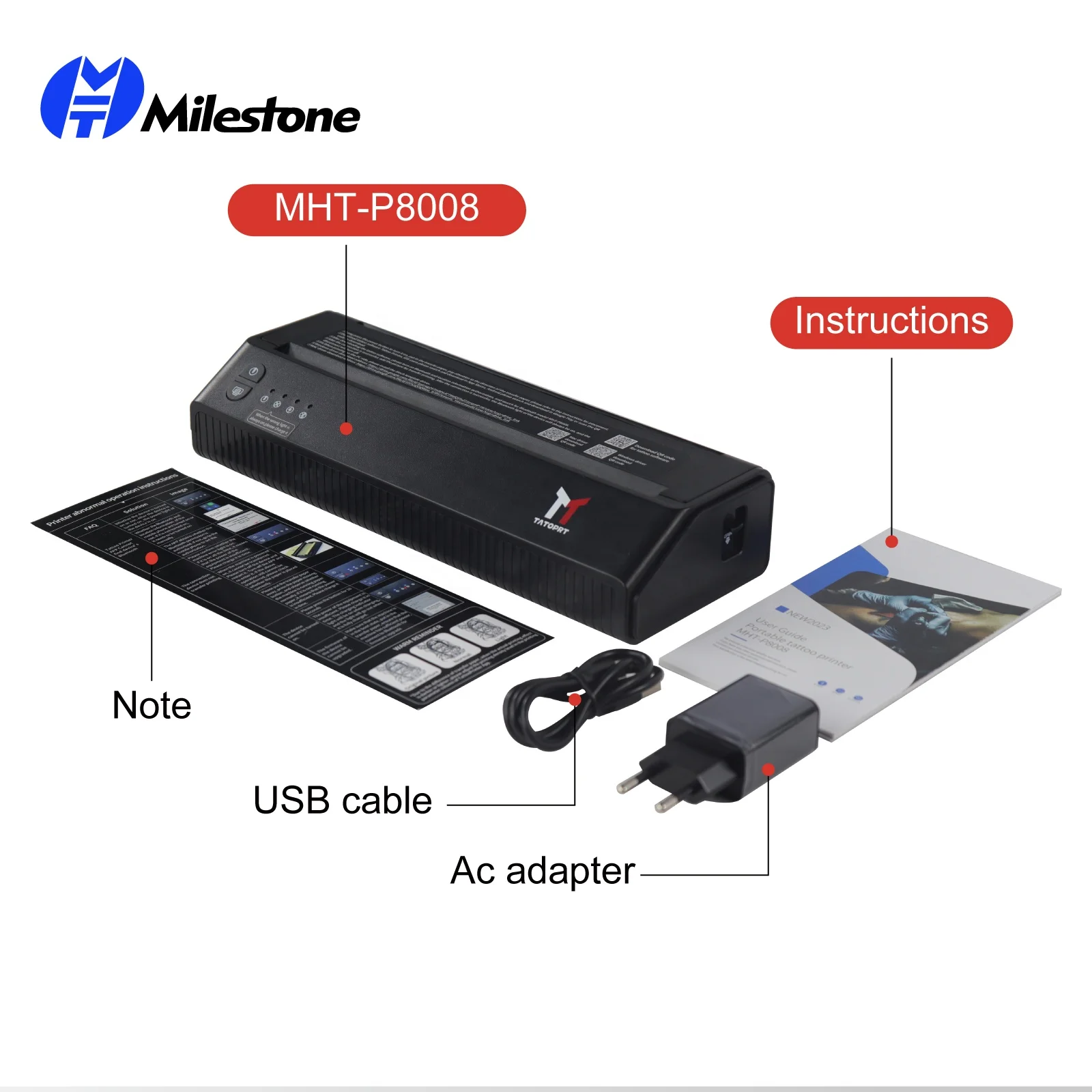 MHT-P8008 Portable Smart Wireless A4 Thermal Printer