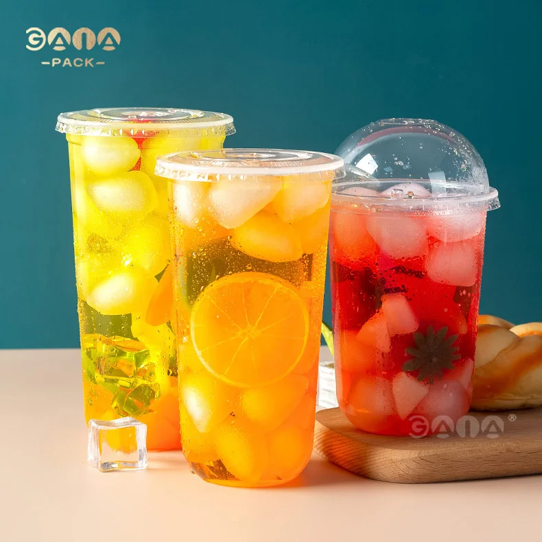 Disposable Plastic Cup with Lid Logo 95mm U Shape PP Customized for ...