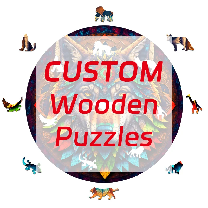 OEM ODM niestandardowe drewniane puzzle, spersonalizowana usługa produkcji puzzli drewnianych na duże zamówienia