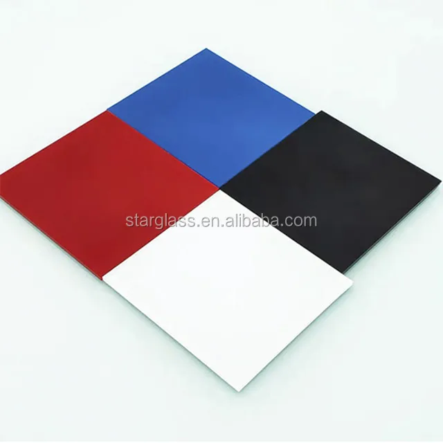 3.5mm 4mm 5mm White Back Color Painted Glass Lacquered Float Glass Panel for Wall Furniture Decor