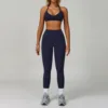 Hanging Neck Bra+ Leggings (Navy)