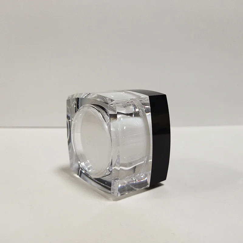 Empty Skincare Round Cosmetic Container Private Logo 10g 15g 30g 50g New Style Elegant Square Plastic Acrylic Face Cream Jar