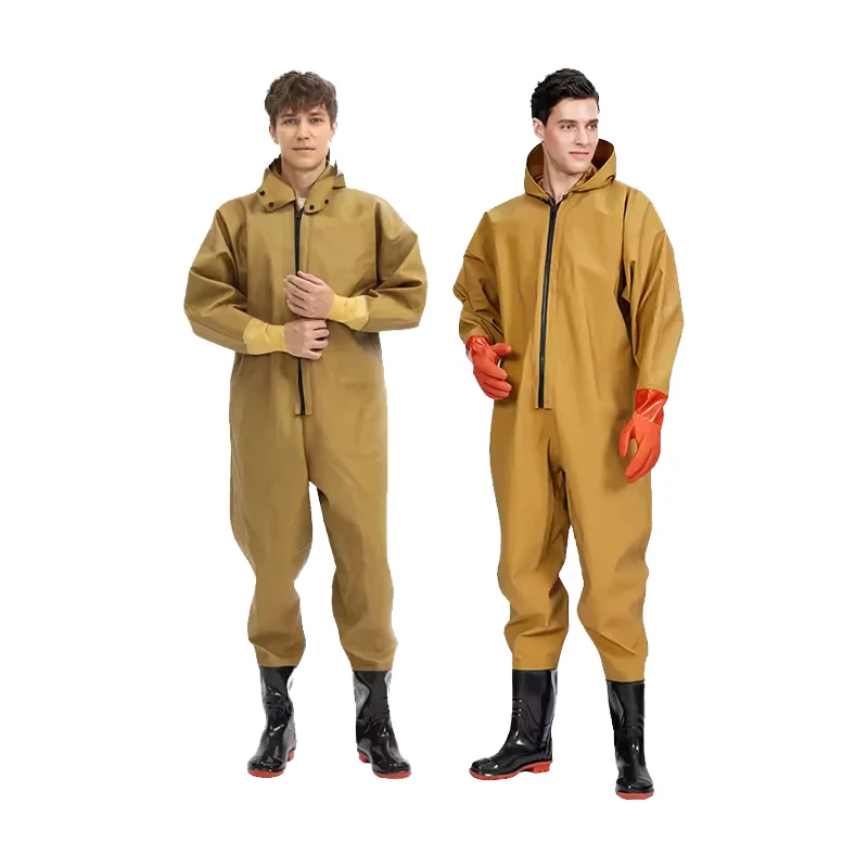 Classic Waterproof Pvc Rubber Waders Boots For Men