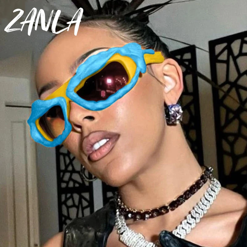 2023 Unique Twisted Cat Eye Y2k Sunglasses for Women Brand