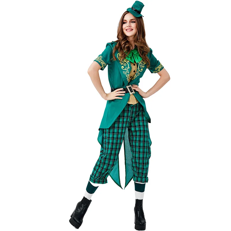 Glücksbringer Kobold Erwachsenenkostüm Faschingskostüm Damen St. Patrick's Day Irische Kostüme