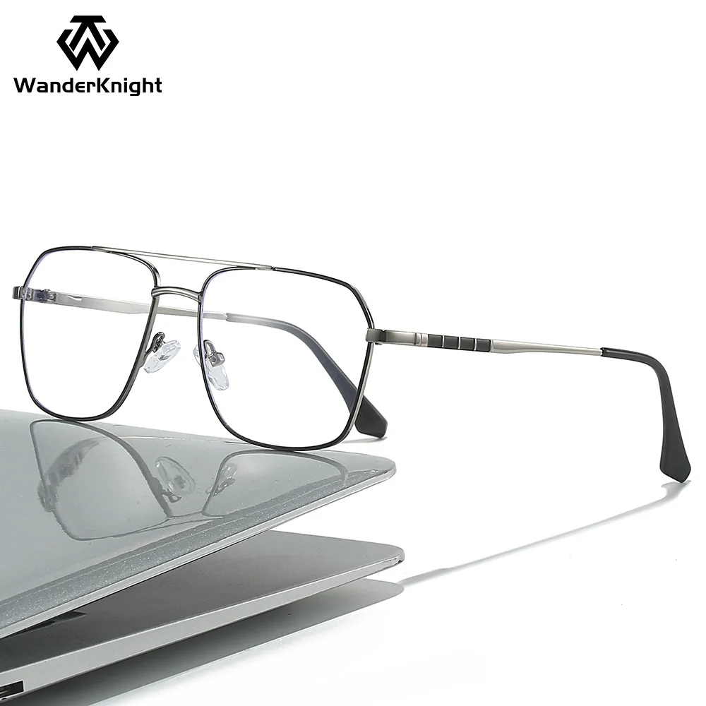 2024 Pilot Glasses Frame for Men Vintage Anti Blue Light