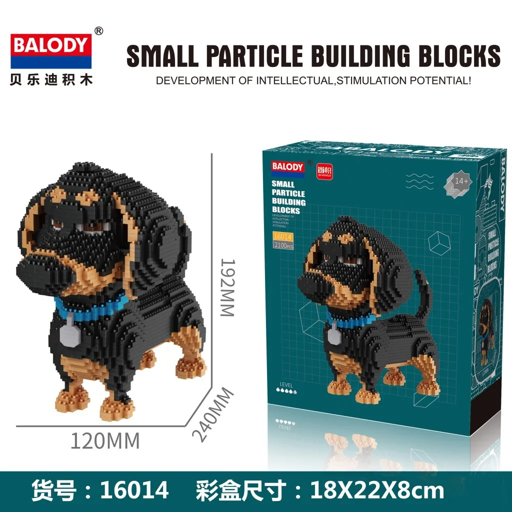 Balody 16013-16064 DIY Assembly Bricks Toys Set Cat Dog Animals Model Small  Particle Building Blocks for Kids
