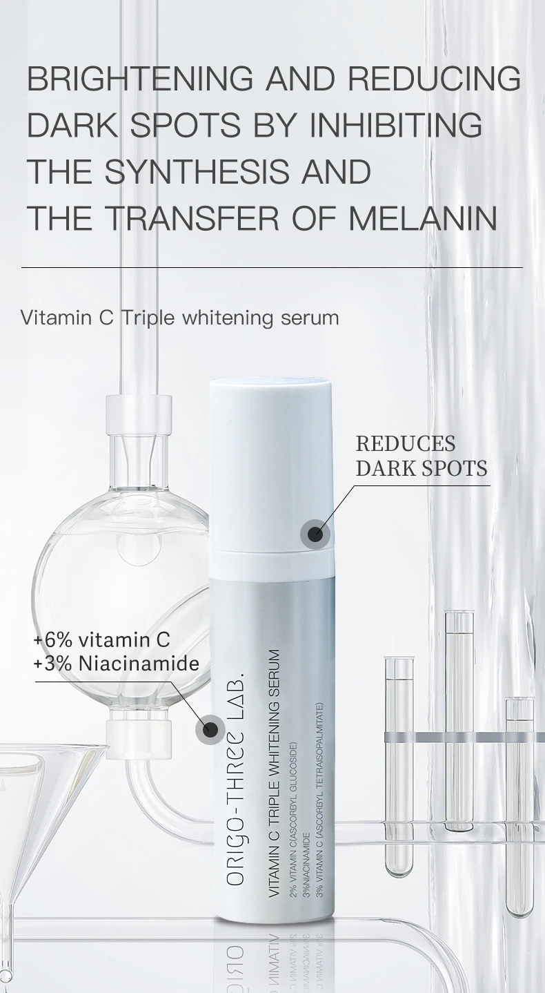 Private Label Skin Care beauty products 3% Niacinamide and Whitening  6% Vitamin C Serum