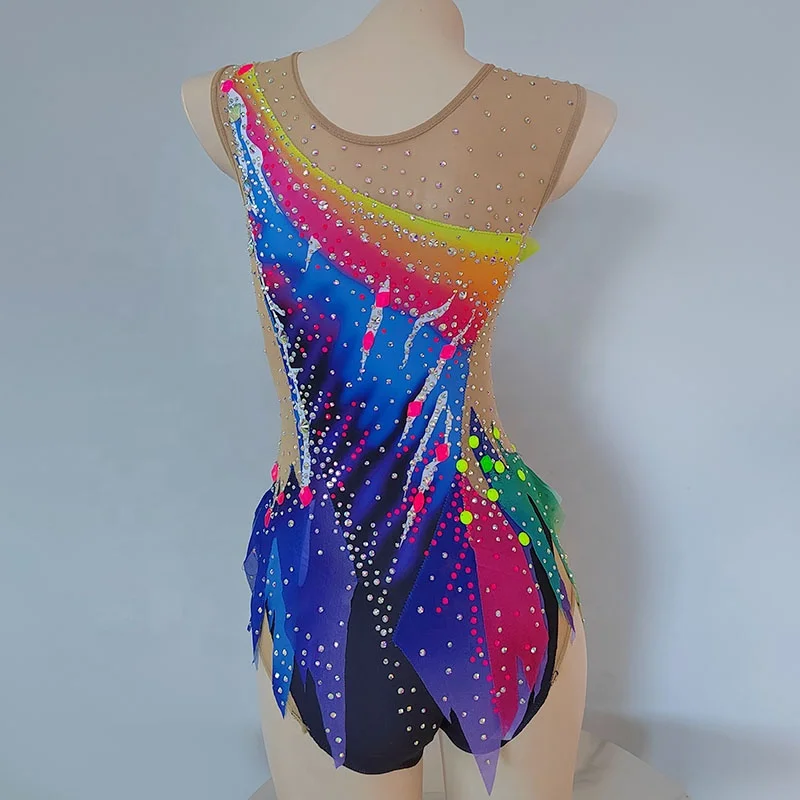 Lejafay Maillot De Gymnastique Rythmique Pour Fille Costume