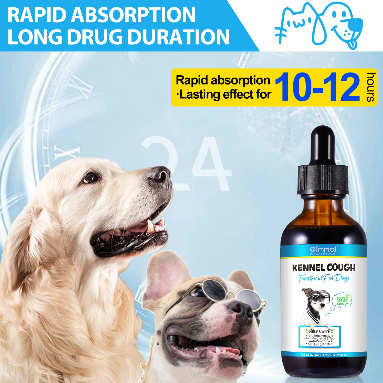 Allergy Itch Relief Dog Cough Suppressant Kennel Cough Treatment For