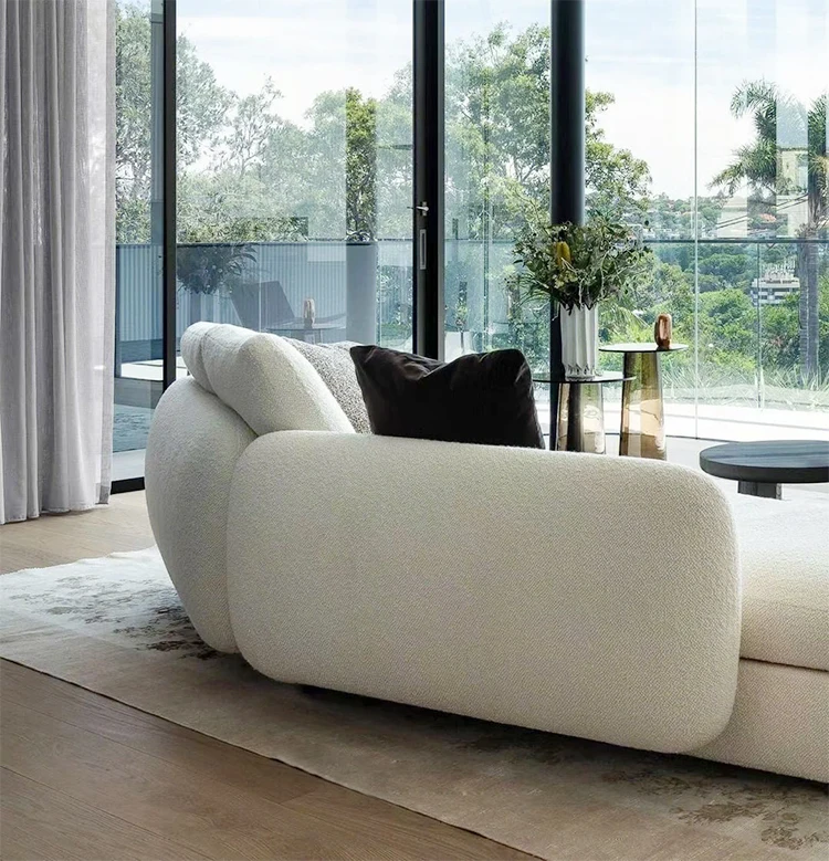 Gainsville 2025 - Modern Elegant Teddy Fabric Sectional Sofa