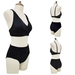 Custom New Arrival Sexy Whole New Style Black String Bikinis Set Solid Color Swimsuit Women's Bikini Set for Women