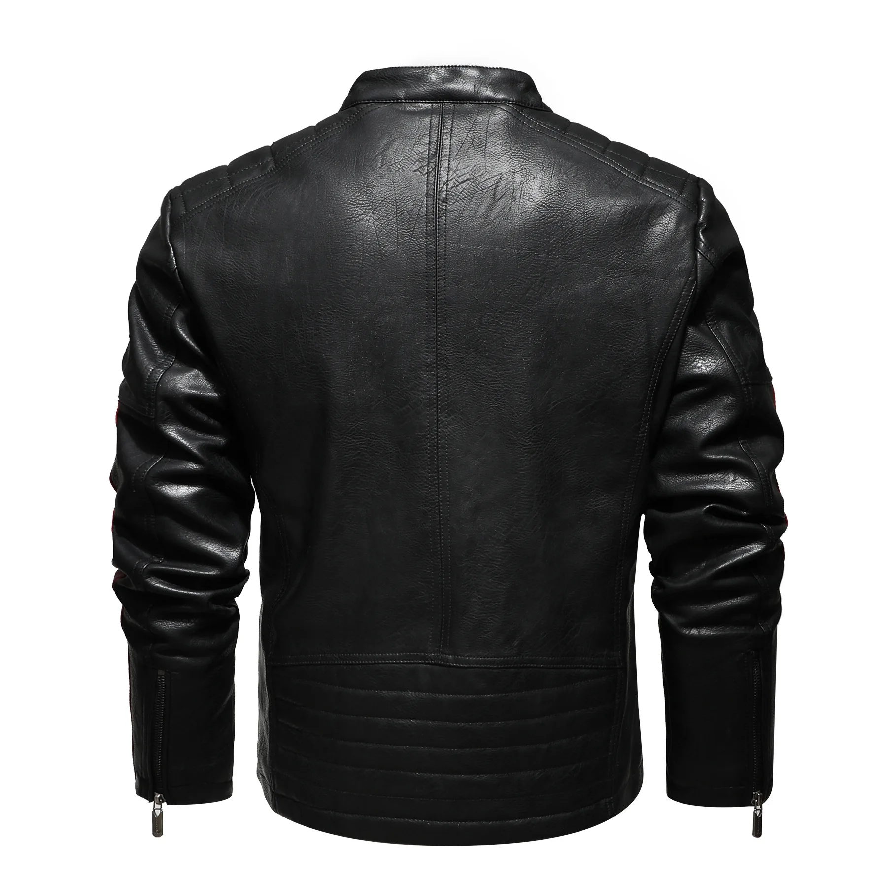 Factory direct selg clothes, trendy motorcycle washed with water, cotton leather men's jackets_voghion.com
