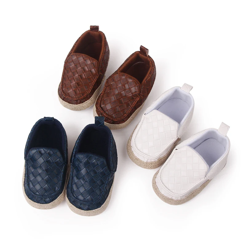 Infants Solid Color Diamond Check Soft Soled Non-slip Baby  Breathable Toddler Shoes