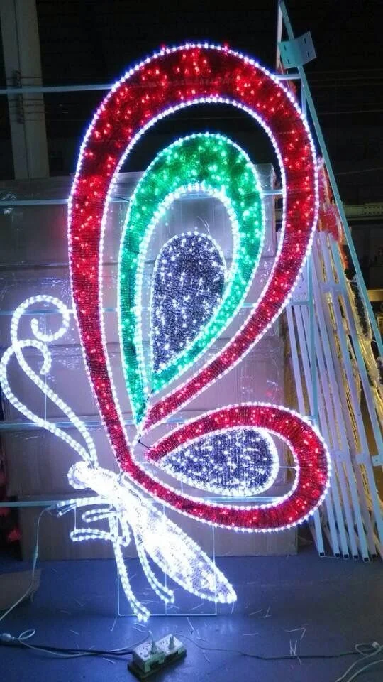 Flying Led Lighted butterfly for Park Garden Decoration