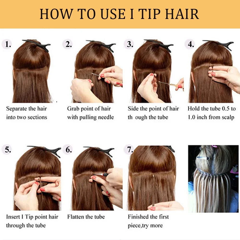 I Tip Hair Extension Straight Human Hair 1g/Strand 50g/Set Capsule Keratin Fusion 26inch_voghion.com