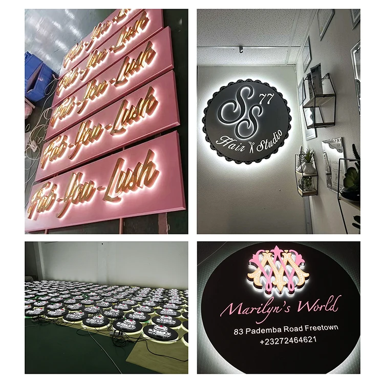 Kexian Custom Metal Backlit Sign Wall Letter Led 3D Illuminated Logo ...