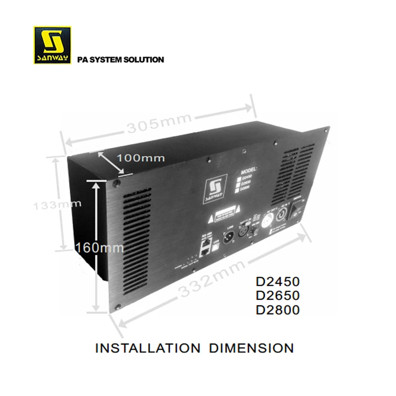 D2800 Sanway 2 Channel DSP Built-in Powered Amplifier Module