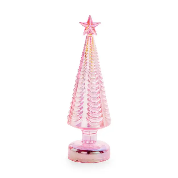 High quality glass Xmas tree ornament led lighted home decorative lamp manufacture