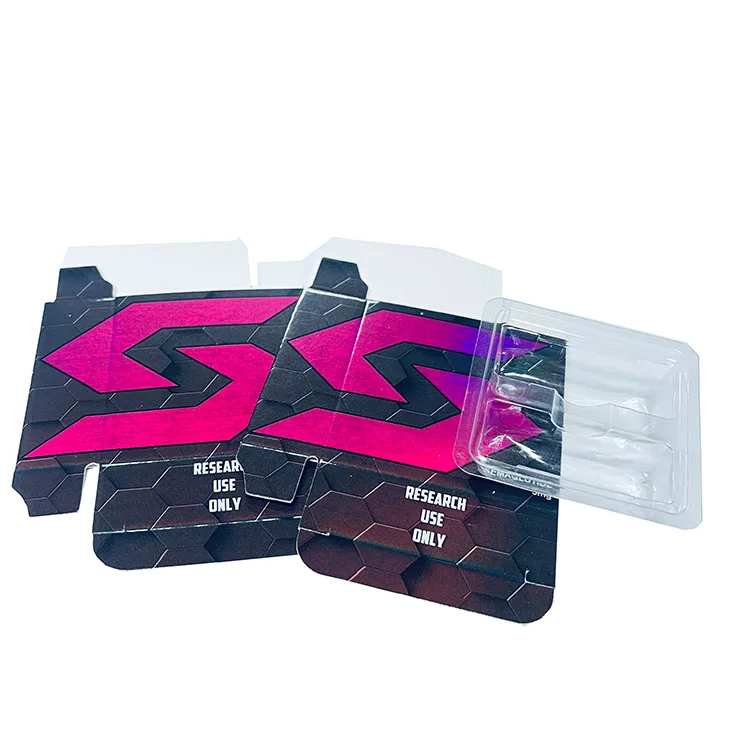 Custom Peptide Packaging Set – Double Vials, 5 Vials Paper Box, 2ml Bac Water Vial Labels & Bubble Mailer Protector