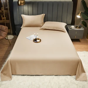 Easy Care Light Weight Brushed Microfiber Polyester 3 Piece Bed Sheet Set for Home and Hotel Use Solid Color