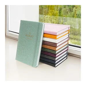 Customize logo Factory Price A5 PU Leather Budget Planner Journal Tracker Money Saving Diary Inspiration Weekly Monthly Notebook