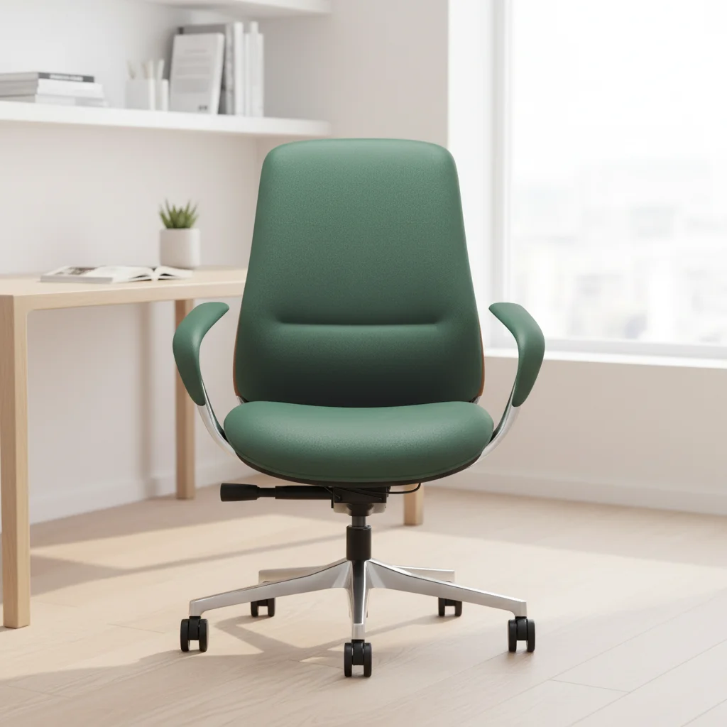 Modern Ergonomic Leather Executive Adjustable Height Breathable Office Chair 4