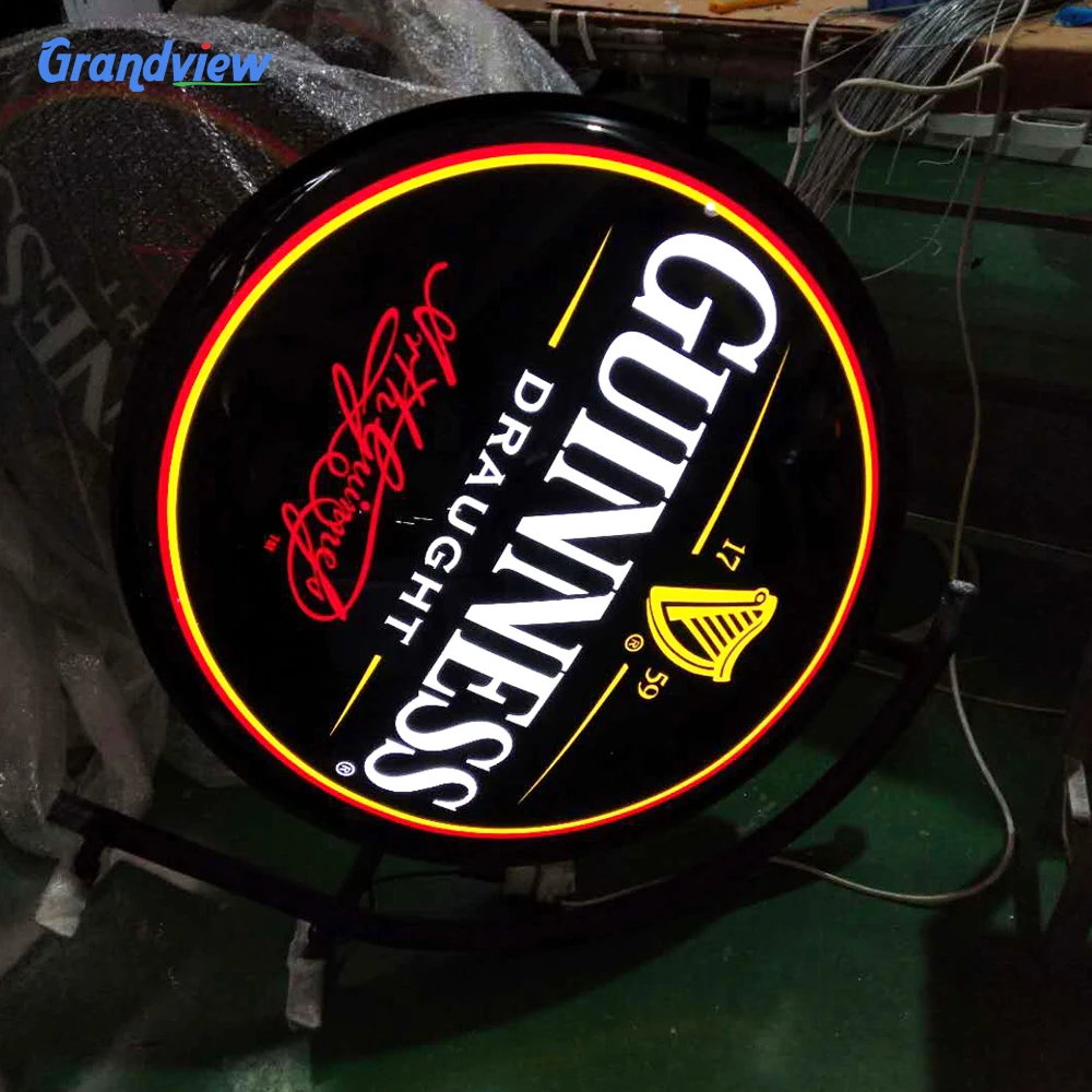 Запираемая и антикоррозийная выставочная напольная реклама наружная Водонепроницаемая алюминиевая панель рекламный щит Круглый Круг Лайтбокс