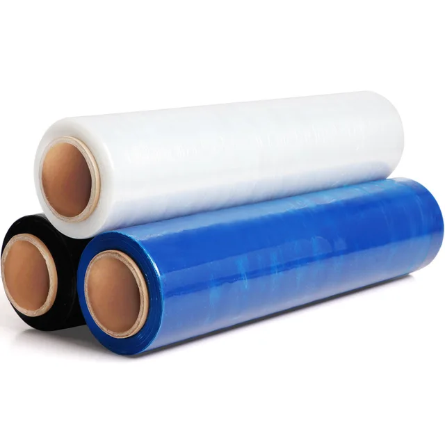 Wholesale Black Blue Transparent Pallet Wrap Black Stretch Film Black Plastic Wrapping Film