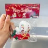 Guantes navideños (palma blanca, base roja)