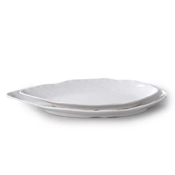 Unbreakable melanine oval plate, white irregular disc bulk dinner plates Cheep Wholesale plates dinner ware sets discs