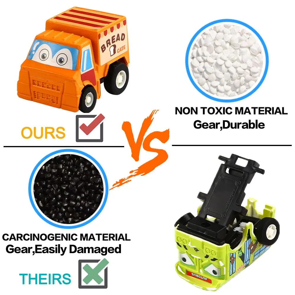 Набор из 12 Ассорти мини-пластиковый автомобильный набор, тянуть обратно грузовых и легковых автомобилей игрушки для мальчиков детские подарки для гостей, литой автомобиль игрушка