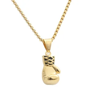 MW Craft Wolf Fashion Customizable Pendant Necklace 316L Stainless Steel Boxing Design Trendy Original Jewelry Chinese Factory