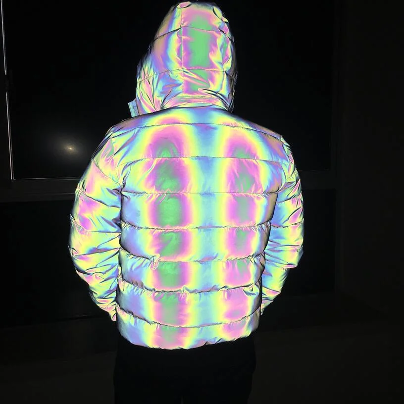 ORM Fashion Winter Clothes Custom Logo Mens Padded Jackets Cropped Shiny Puffer Jacke Men gallery 3