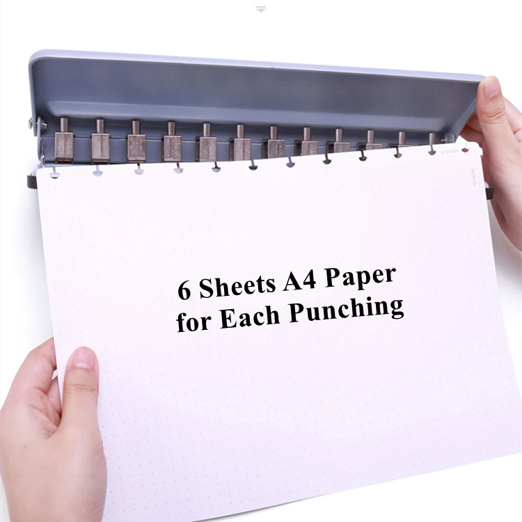 Fromthenon Mushroom Discbound Hole Punch Puncher Handheld DIY Paper Cutter With Ruler For Disc - View #2