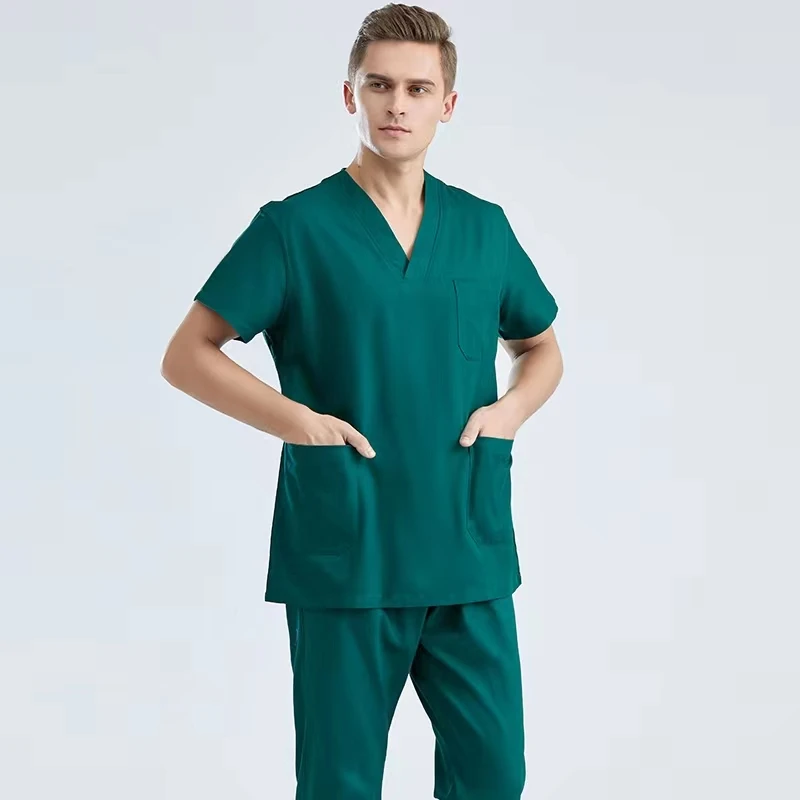 Hospital Scrubs Uniforms Sets Nurse Design Short Sleeve Scrubs Women Stylish Medical Scrubs
