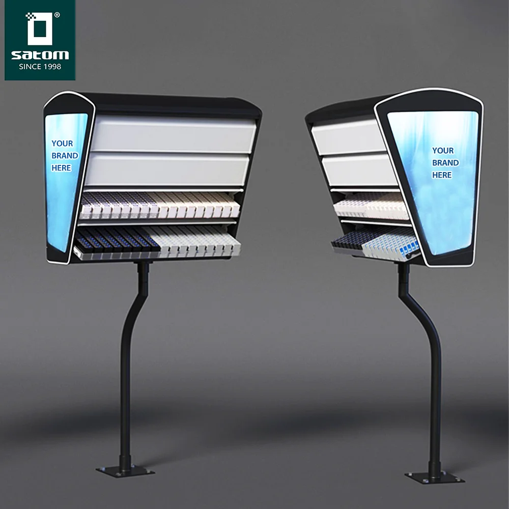 free cigarette gantry suppliers Shop Checkout Counter Smokeless Tobacco Displays Gantry Dispenser Overhead  Cigarette Display Cabinet Rack