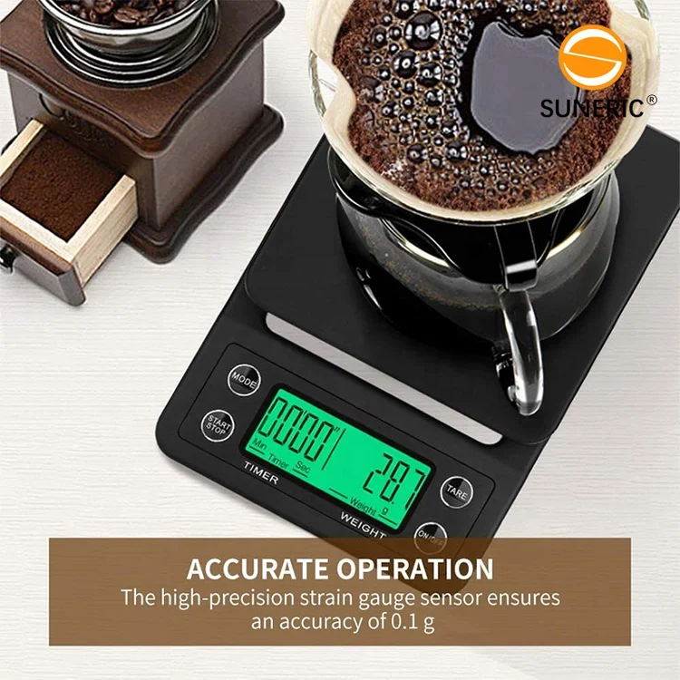 1pc, Scale, Coffee Scale, Precision Drip Coffee Scale, Coffee Weighing 0.1g  Drip Coffee Scale With Timer, Digital Kitchen Scale, High Precision LCD Sc