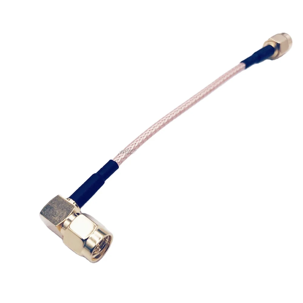 RG174 RG316 Cable Assembly With SMA Male to SMA Male Right Angle Connector