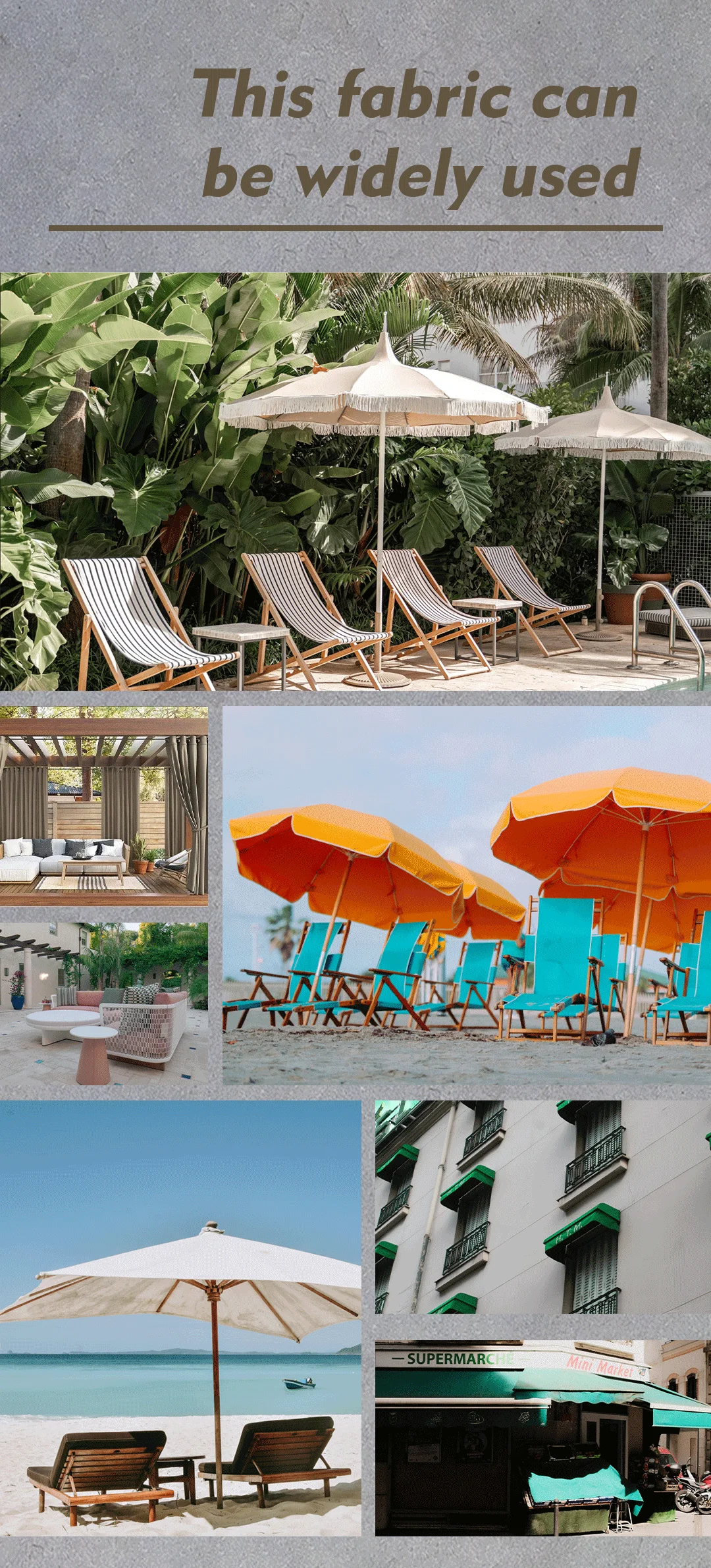 Uv Waterproof Outdoor Umbrella Pillow Beach Chair Polyester Coated